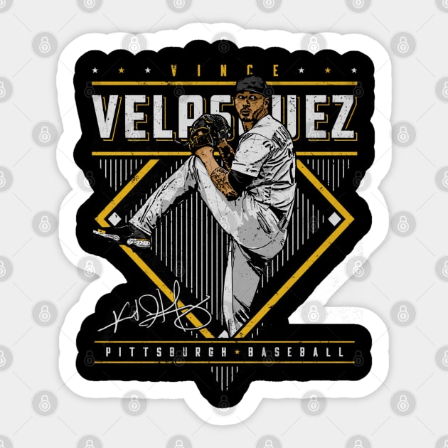 Vince Velasquez Pittsburgh Diamond Name Sticker by ganisfarhan